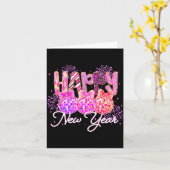 Happy New Year 2026 Family Celebration New Years E Kaart (Gele Bloem)