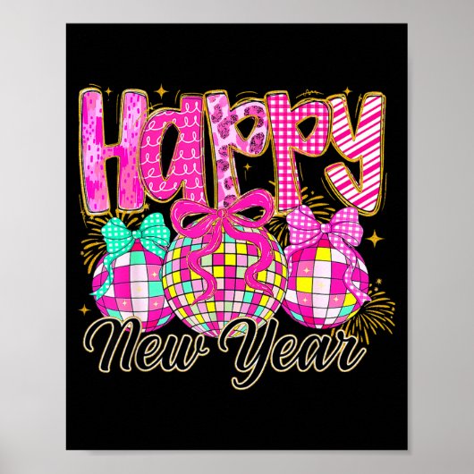 Happy New Year 2026 Family Celebration New Years E Poster (Voorkant)
