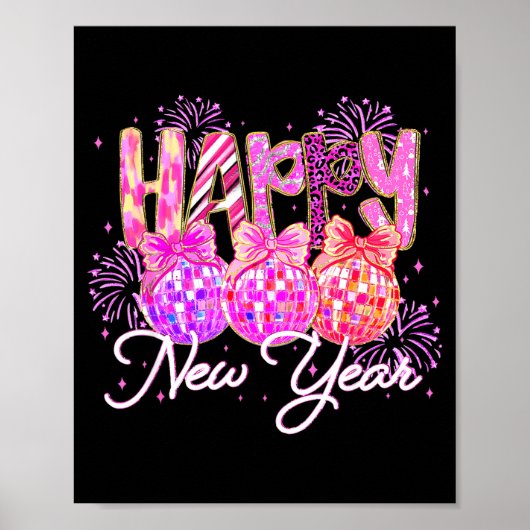 Happy New Year 2026 Family Celebration New Years E Poster (Voorkant)
