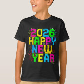 Happy New Year 2026 Family Celebration New Years E T-shirt (Voorkant)