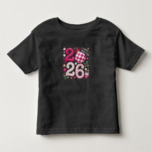 Happy New Year 2026 Family Matching Collection Kinder Shirts (Voorkant)