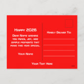 Happy New Year 2026 Feestdagenkaart (Achterkant)