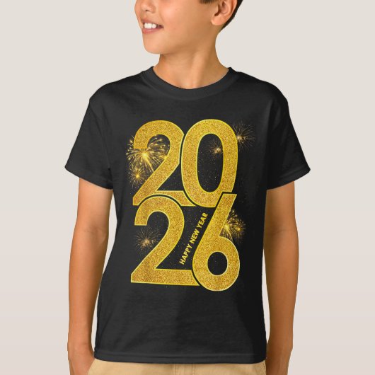 Happy New Year 2026 Firework Family Matching Men W T-shirt (Voorkant)