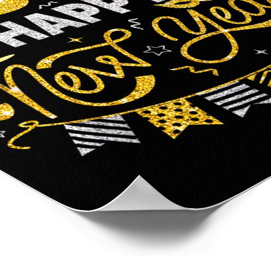 Happy New Year 2026 Fireworks Countdown New Years  Poster (Hoek)