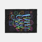 Happy New Year 2026 Fireworks  Fleece Deken (Voorkant (Horizontaal))