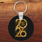 Happy New Year 2026 Fireworks New Year Eve's Nye P Sleutelhanger (Voorkant)