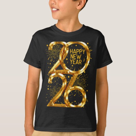 Happy New Year 2026 Fireworks New Year Eve's Nye P T-shirt (Voorkant)