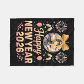 Happy New Year 2026 Fireworks New Year's Eve Party Fleece Deken (Voorkant (Horizontaal))