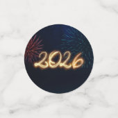 Happy New Year 2026 Fireworks Sparkling Confetti (Kleine voorkant)