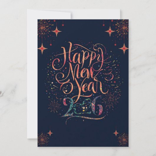 Happy new year 2026 Flat Card (Voorkant)