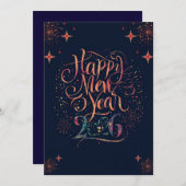 Happy new year 2026 Flat Card (Voorkant / Achterkant)