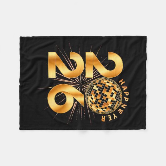 Happy New Year 2026 Fleece Deken (Voorkant (Horizontaal))