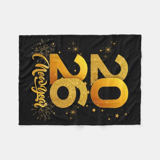 Happy New Year 2026  Fleece Deken (Voorkant (Horizontaal))