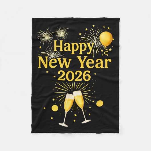 Happy New Year 2026  Fleece Deken (Voorkant)