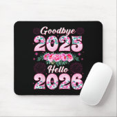 Happy New Year 2026 Floral Goodbye 2025 Hello 2026 Muismat (Met muis)