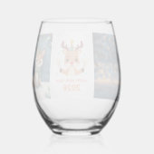 happy new year 2026 fox & reindeer  wijnglas zonder voet (Achterkant)