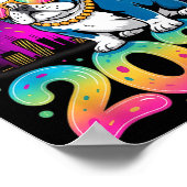 Happy New Year 2026 French Bulldog Fireworks Party Poster (Hoek)