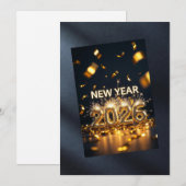 Happy New Year 2026 – Fresh Start, New Hopes Greet Feestdagenkaart (Voorkant / Achterkant)