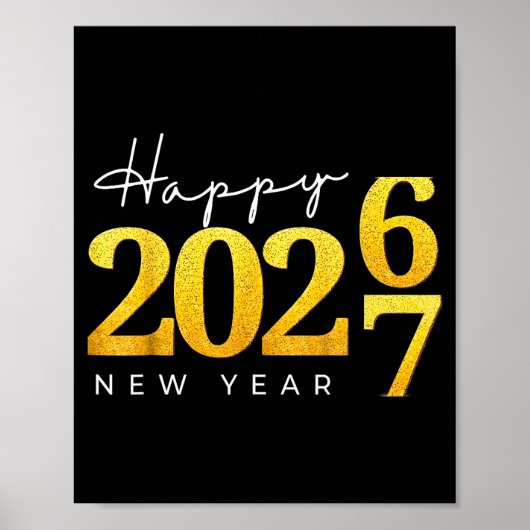Happy New Year 2026 Funny 67 New Year Countdown Si Poster (Voorkant)