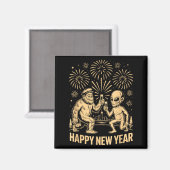 Happy New Year 2026 Funny Bigfoot And Alien Lovers Magneet (Voorkant / Achterkant)