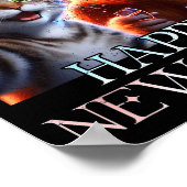 Happy New Year 2026 Funny Cat Bigfoot Party Art  Poster (Hoek)