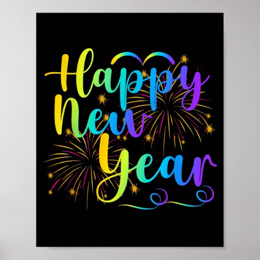 Happy New Year 2026 Funny Family Friend New Year E Poster (Voorkant)