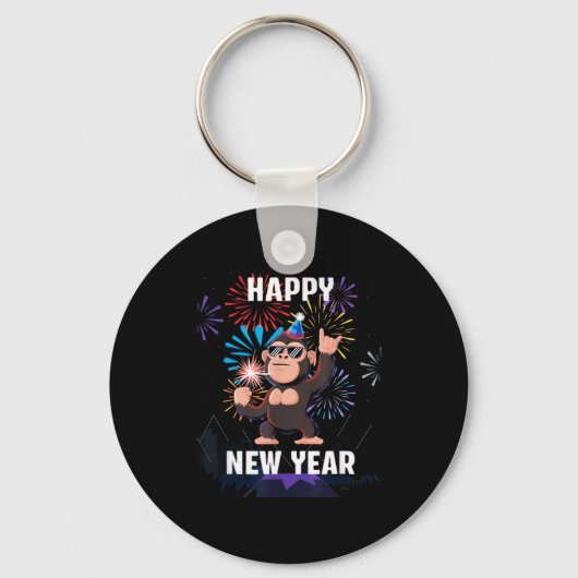 Happy New Year 2026 Funny Kids Bigfoot Lovers Part Sleutelhanger (Voorkant)