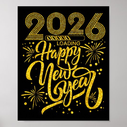 Happy New Year 2026 Funny New Years Eve Party Men Poster (Voorkant)