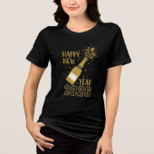 Happy New Year 2026 Glitter Tee for Women Tri-Blend Shirt (Voorkant)