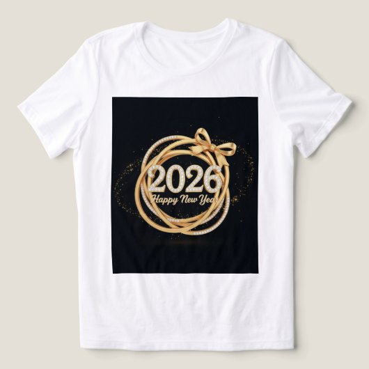  Happy New Year 2026 Glitter Tee for Women Tri-Blend Shirt (Design voorkant)