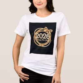Happy New Year 2026 Glitter Tee for Women Tri-Blend Shirt