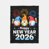 Happy New Year 2026 Gnome With Fireworks And Champ Fleece Deken (Voorkant)