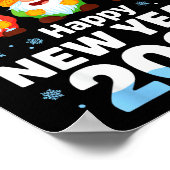 Happy New Year 2026 Gnome With Fireworks And Champ Poster (Hoek)