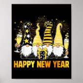 Happy New Year 2026 Gnomes Drinking Champagne New  Poster (Voorkant)