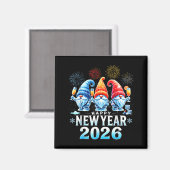 Happy New Year 2026 Gnomes Family Party New Years  Magneet (Voorkant / Achterkant)
