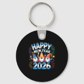 Happy New Year 2026 Gnomes Family Party New Years  Sleutelhanger (Voorkant)