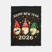 Happy New Year 2026 Gnomes Fireworks Party Fleece Deken (Voorkant)