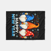 Happy New Year 2026 Gnomes Matching Family New Yea Fleece Deken (Voorkant (Horizontaal))