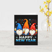 Happy New Year 2026 Gnomes Matching Family New Yea Kaart (Gele Bloem)
