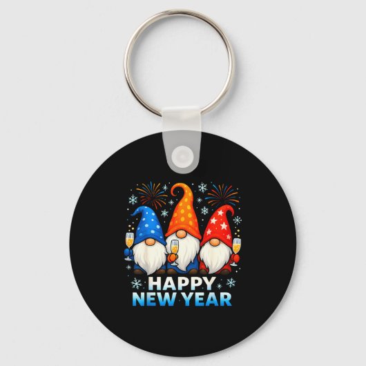 Happy New Year 2026 Gnomes Matching Family New Yea Sleutelhanger (Voorkant)