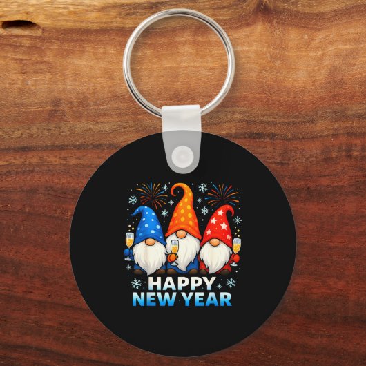 Happy New Year 2026 Gnomes Matching Family New Yea Sleutelhanger (Voorkant)