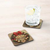 happy new year 2026 golden wreath coasters bier onderzetter (Rechterzijde)