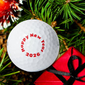Happy New Year 2026 Golf Balls Golfballen