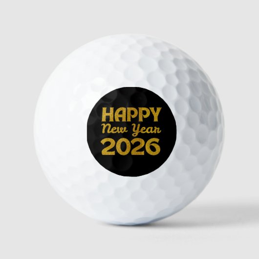 Happy New Year 2026 Golfballen (Voorkant)