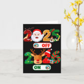 Happy New Year 2026 Goodbye 2025 Hello 2026 Christ Kaart (Gele Bloem)