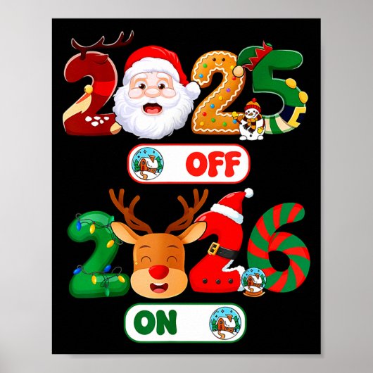 Happy New Year 2026 Goodbye 2025 Hello 2026 Christ Poster (Voorkant)