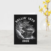 Happy New Year 2026 Goodbye 2025 Hello 2026 Family Kaart (Gele Bloem)