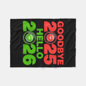 Happy New Year 2026 Goodbye 2025 Hello 2026  Fleece Deken (Voorkant (Horizontaal))