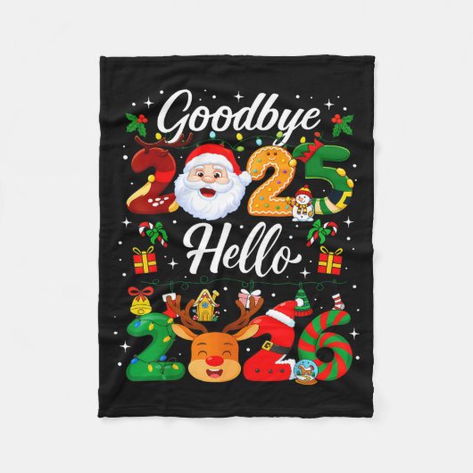 Happy New Year 2026 Goodbye 2025 Hello 2026  Fleece Deken (Voorkant)