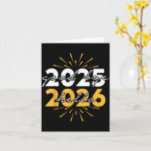 Happy New Year 2026 Goodbye 2025 Hello 2026  Kaart (Gele Bloem)